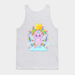 cute cat unicorn Tank Top